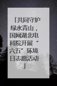 共同守护绿水青山，国网湖北电科院开展“六五”环境日志愿活动