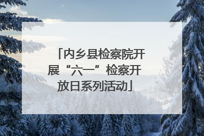 内乡县检察院开展“六一”检察开放日系列活动