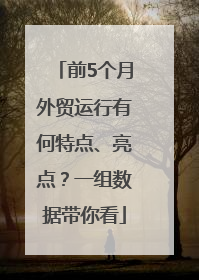 前5个月外贸运行有何特点、亮点？一组数据带你看