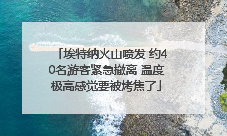 埃特纳火山喷发 约40名游客紧急撤离 温度极高感觉要被烤焦了