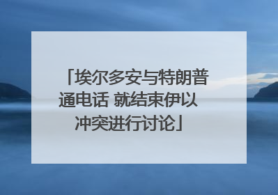 埃尔多安与特朗普通电话 就结束伊以冲突进行讨论