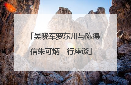 吴晓军罗东川与陈得信朱可炳一行座谈