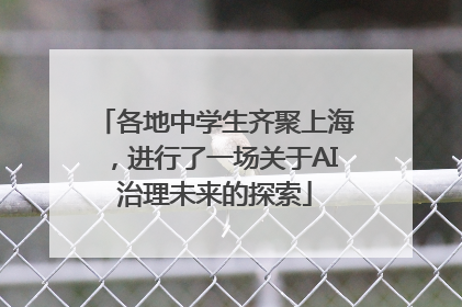 各地中学生齐聚上海，进行了一场关于AI治理未来的探索