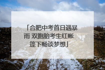 合肥中考首日遇暴雨 双胞胎考生红帐篷下畅谈梦想
