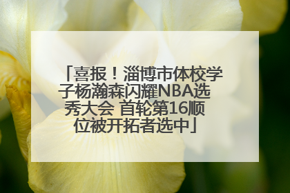 喜报！淄博市体校学子杨瀚森闪耀NBA选秀大会 首轮第16顺位被开拓者选中