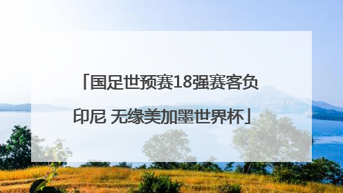 国足世预赛18强赛客负印尼 无缘美加墨世界杯