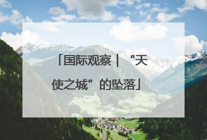 国际观察｜“天使之城”的坠落