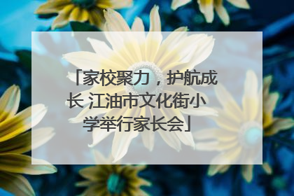 家校聚力，护航成长 江油市文化街小学举行家长会