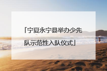 宁夏永宁县举办少先队示范性入队仪式