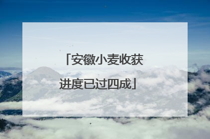 安徽小麦收获进度已过四成