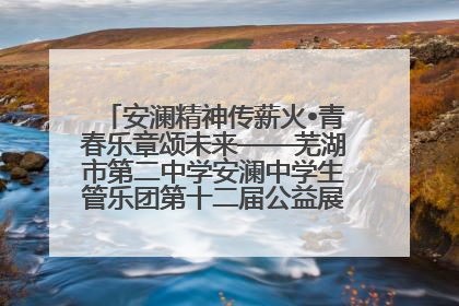 安澜精神传薪火•青春乐章颂未来——芜湖市第二中学安澜中学生管乐团第十二届公益展演圆满举行