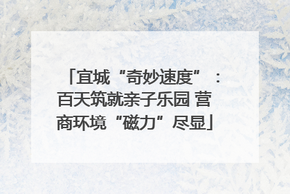 宜城“奇妙速度”：百天筑就亲子乐园 营商环境“磁力”尽显