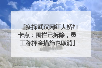 实探武汉网红大桥打卡点：围栏已拆除，员工称押金措施也取消