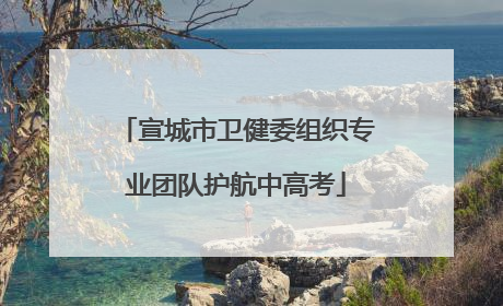宣城市卫健委组织专业团队护航中高考