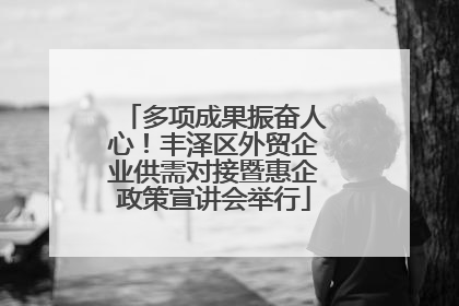 多项成果振奋人心！丰泽区外贸企业供需对接暨惠企政策宣讲会举行