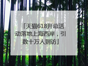 天猫618开幕活动落地上海西岸，引数十万人到访