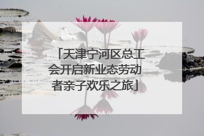 天津宁河区总工会开启新业态劳动者亲子欢乐之旅