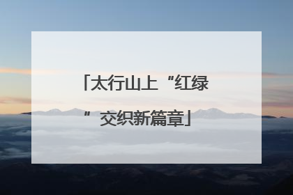 太行山上“红绿”交织新篇章