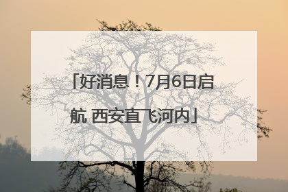 好消息！7月6日启航 西安直飞河内