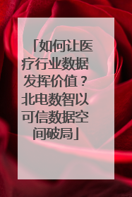 如何让医疗行业数据发挥价值？北电数智以可信数据空间破局