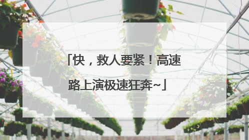 快，救人要紧！高速路上演极速狂奔~