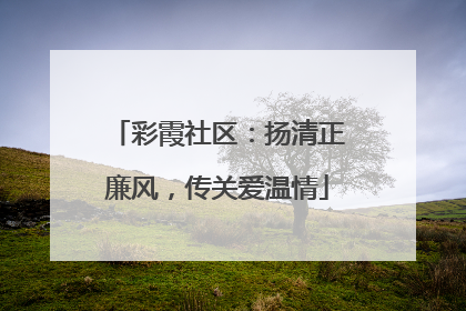 彩霞社区：扬清正廉风，传关爱温情