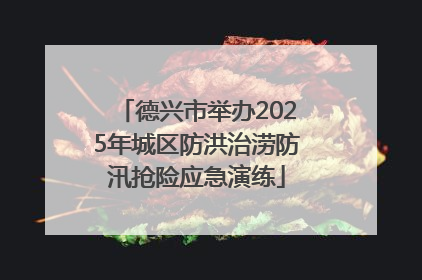 德兴市举办2025年城区防洪治涝防汛抢险应急演练