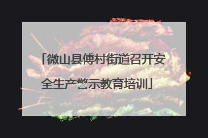 微山县傅村街道召开安全生产警示教育培训