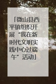 微山县西平镇组织开展“我在新时代文明实践中心过端午”活动