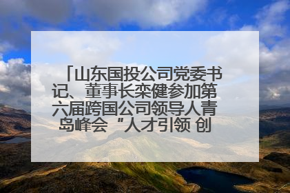 山东国投公司党委书记、董事长栾健参加第六届跨国公司领导人青岛峰会“人才引领 创新驱动”人力资源高质量发展对话会