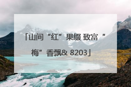 山间“红”果缀 致富“梅”香飘& 8203