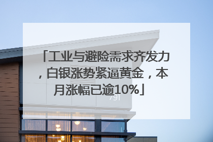 工业与避险需求齐发力，白银涨势紧逼黄金，本月涨幅已逾10%