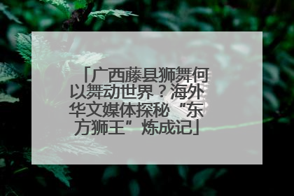 广西藤县狮舞何以舞动世界？海外华文媒体探秘“东方狮王”炼成记