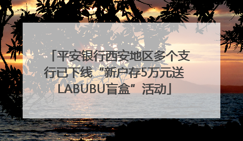平安银行西安地区多个支行已下线“新户存5万元送LABUBU盲盒”活动