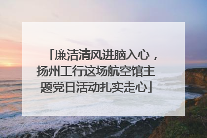 廉洁清风进脑入心，扬州工行这场航空馆主题党日活动扎实走心