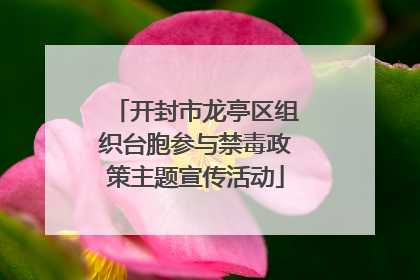 开封市龙亭区组织台胞参与禁毒政策主题宣传活动