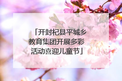 开封杞县平城乡教育集团开展多彩活动喜迎儿童节