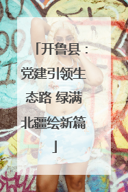 开鲁县：党建引领生态路 绿满北疆绘新篇