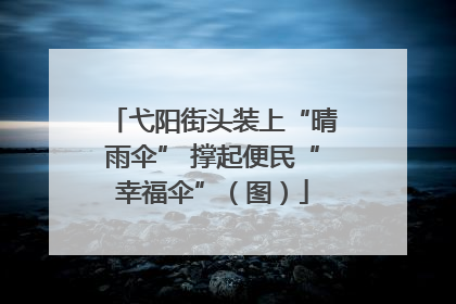 弋阳街头装上“晴雨伞” 撑起便民“幸福伞”（图）