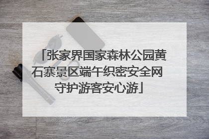 张家界国家森林公园黄石寨景区端午织密安全网 守护游客安心游