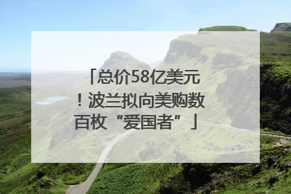总价58亿美元！波兰拟向美购数百枚“爱国者”
