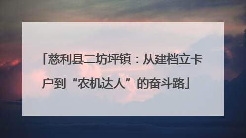 慈利县二坊坪镇：从建档立卡户到“农机达人”的奋斗路