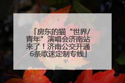 房东的猫“世界/青年”演唱会济南站来了！济南公交开通6条歌迷定制专线