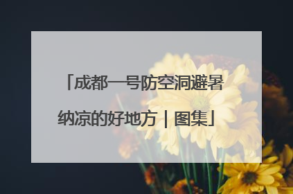 成都一号防空洞避暑纳凉的好地方｜图集