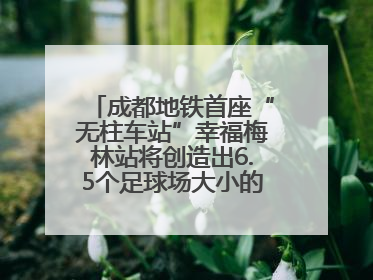 成都地铁首座“无柱车站”幸福梅林站将创造出6.5个足球场大小的通透空间