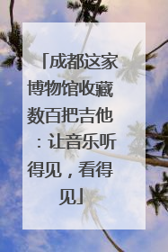 成都这家博物馆收藏数百把吉他：让音乐听得见，看得见