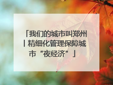 我们的城市叫郑州丨精细化管理保障城市“夜经济”