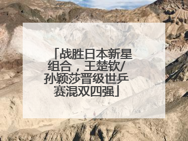 战胜日本新星组合，王楚钦/孙颖莎晋级世乒赛混双四强