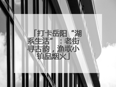 打卡岳阳“湖系生活”：老街寻古韵，渔歌小镇品烟火