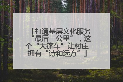 打通基层文化服务“最后一公里”，这个“大篷车”让村庄拥有“诗和远方”